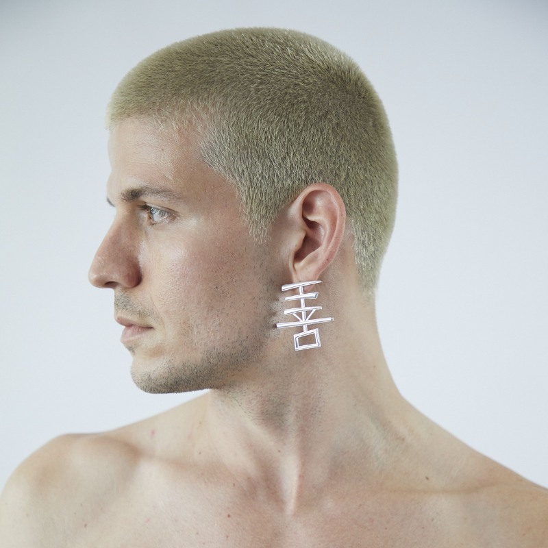 改善 (KAI – ZEN) EARRINGS – RHODIUM