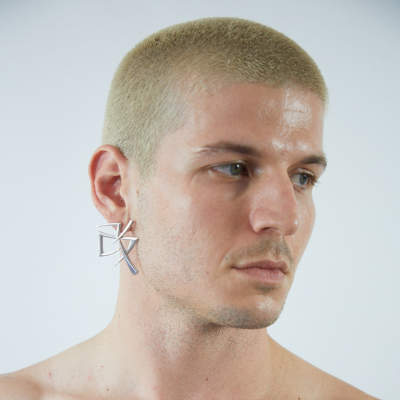 改善 (KAI – ZEN) EARRINGS – RHODIUM